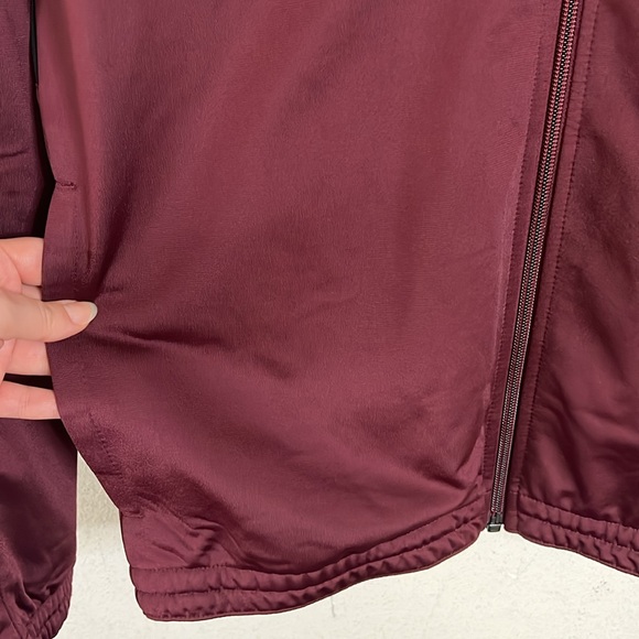 Reebok Track Top Jacket Maroon Black Mens Size Small Gym Running - Picture 4 of 15